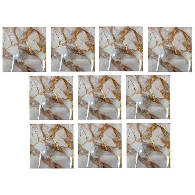 Papel de Parede Adesivo Mármore 3D Liso Moderno PVC Autocolante Marrom Mundo LGBT 60CM 10 Unidades