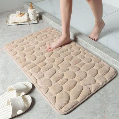 Tapete de Banheiro Paralelepípedo Macio 3 Peças Bege OEM 60X40CM