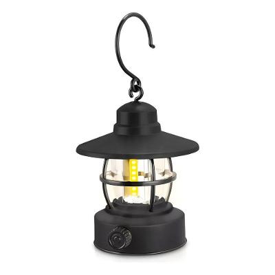 Luminária Lampião LK-5811 LED Recarregável Resistente Preto Bivolt