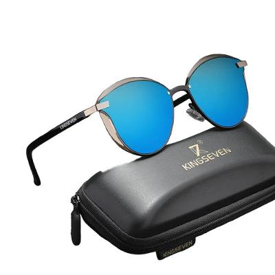 Óculos de Sol Unissex Oversized Estilo Cat-eye Acrílico Azul Kingseven