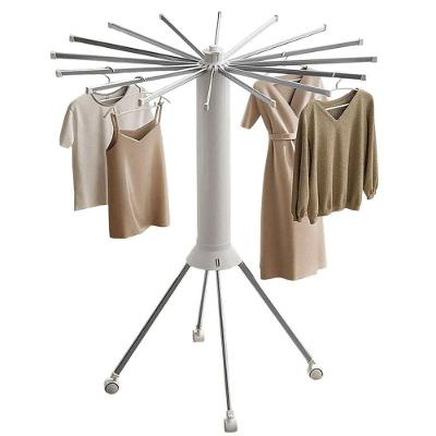 Varal de Roupas SU-SEC3 2 Andares com Rodinhas 360 graus  Portátil para Secagem Branco Leva Pro Pet