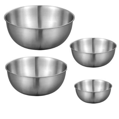 Tigela Inox BSL3878 Multiuso com Acabamento Escovado para Casa e Restaurante Kit com 4 Bowls 1,5L