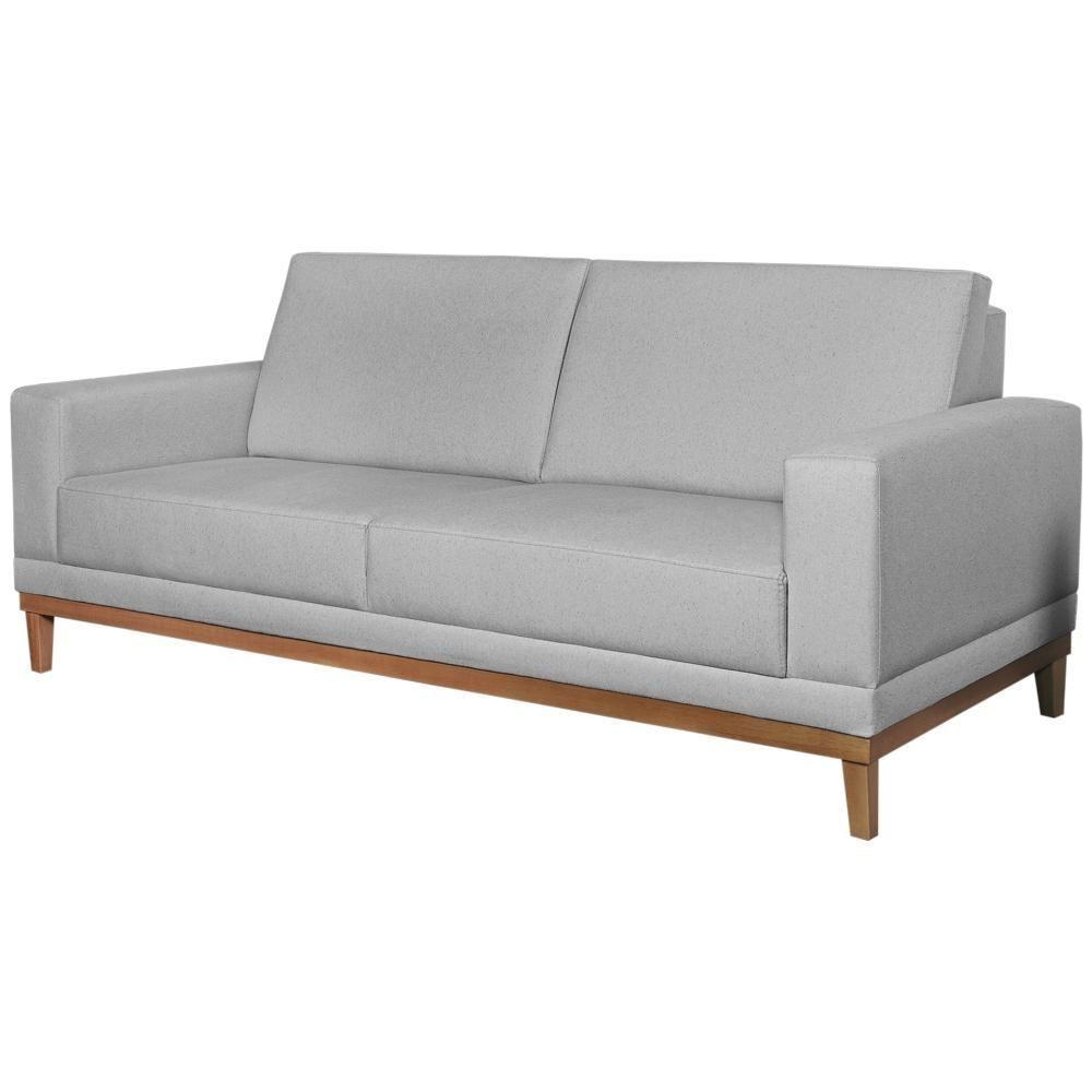 Sofa 3 Lugares 180 Cm Crons Linho Cinza Vazzano Cinza - 1