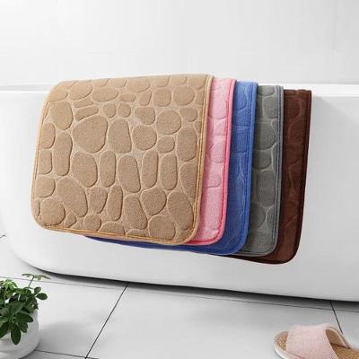 Tapete de Banheiro Paralelepípedo Soft Secagem Rápida 60x40CM 1 Peça OEM