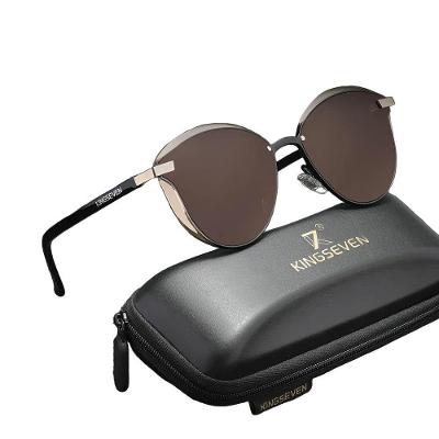 Óculos de Sol Unissex Oversized Estilo Cat-eye Marrom Kingseven