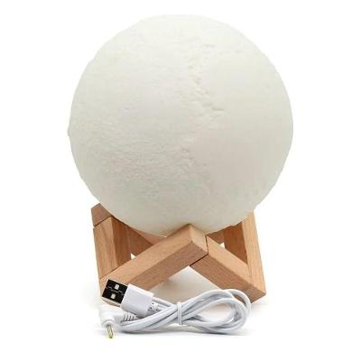 Umidificador Difusor Luminária Lua 3D 1500ML com LED e Controle Remoto Branco Bivolt