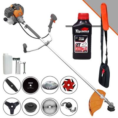Roçadeira RL430P Plus 1,7HP 43CC com Alta Rotação Preto Tekna 6 Facas Escova e Óleo Toyama
