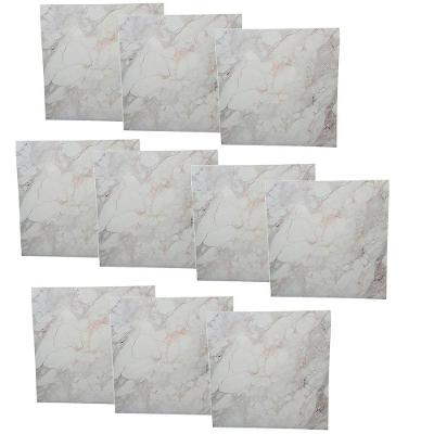 Papel de Parede Marmore 3D Liso Sólido PVC Autocolante Cinza Compre Desejos Kit 10 Unidades