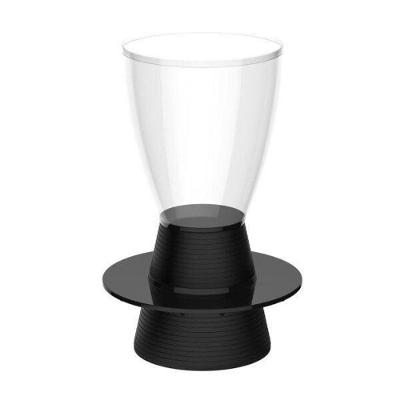 Banqueta Tinn Polipropileno Policarbonato 66,5 Cm Incolor E Preto I'm In Home