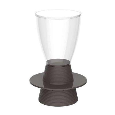 Banqueta Tinn Polipropileno Policarbonato 66,5 Cm Incolor Cinza Mushroom Im In Home