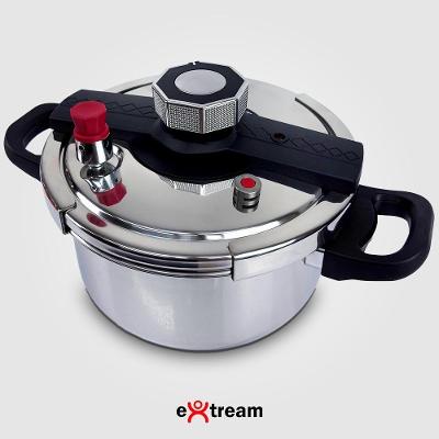 Panela de Pressão Securelock Pro Extream Aço Inox Fechamento Externo Indução e Gás 6,2L