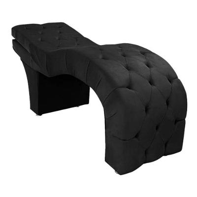 Maca Estética Estofada Reclinável Ergonômica Suede Sabrina Cor:preto
