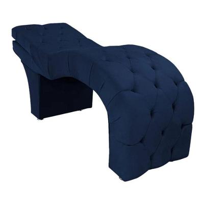 Maca Estética Estofada Reclinável Ergonômica Veludo Sabrina Cor:azul Marinho