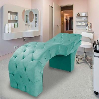 Maca Estofada Reclinável Sobrancelhas Cílios Suede Beatriz Cor:azul Tiffany