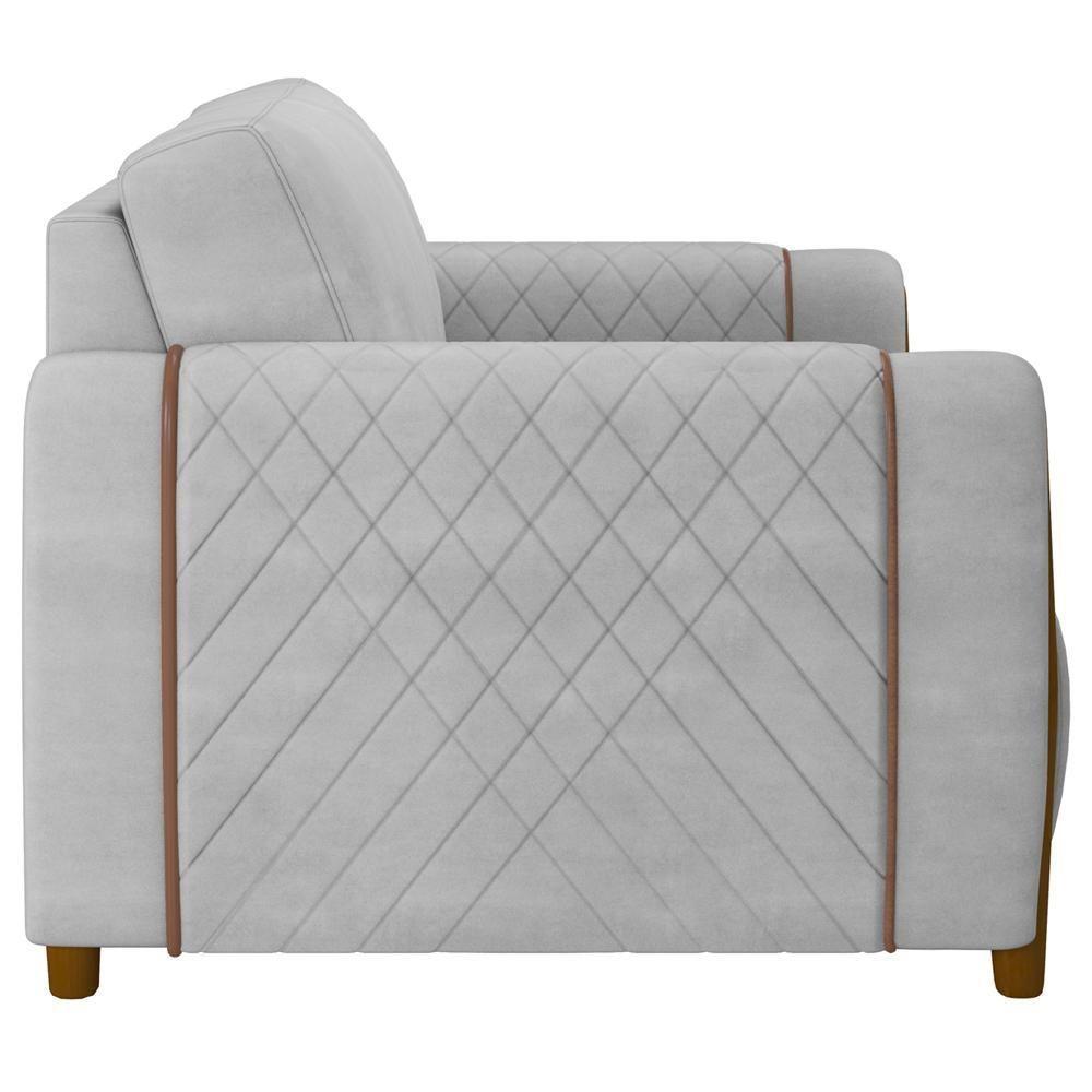 Kit Sofá 02 Lugares 168Cm Com Poltrona M03 Cinza - 2