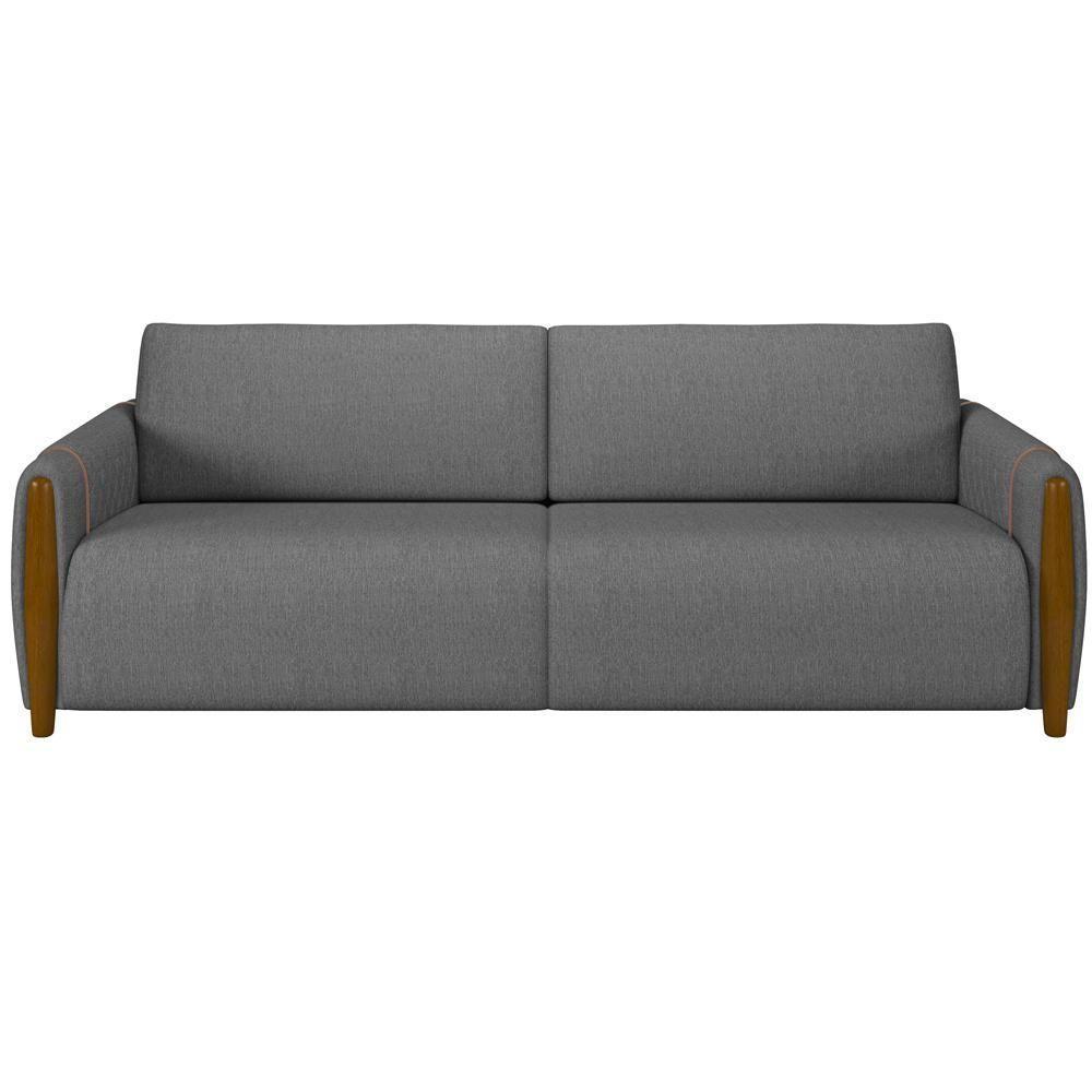 Kit Sofá 02 Lugares 168Cm Com 02 Poltronas Flora M03 Chumbo - 7