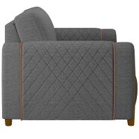 Kit Sofá 02 Lugares 168Cm Com 02 Poltronas Flora M03 Chumbo