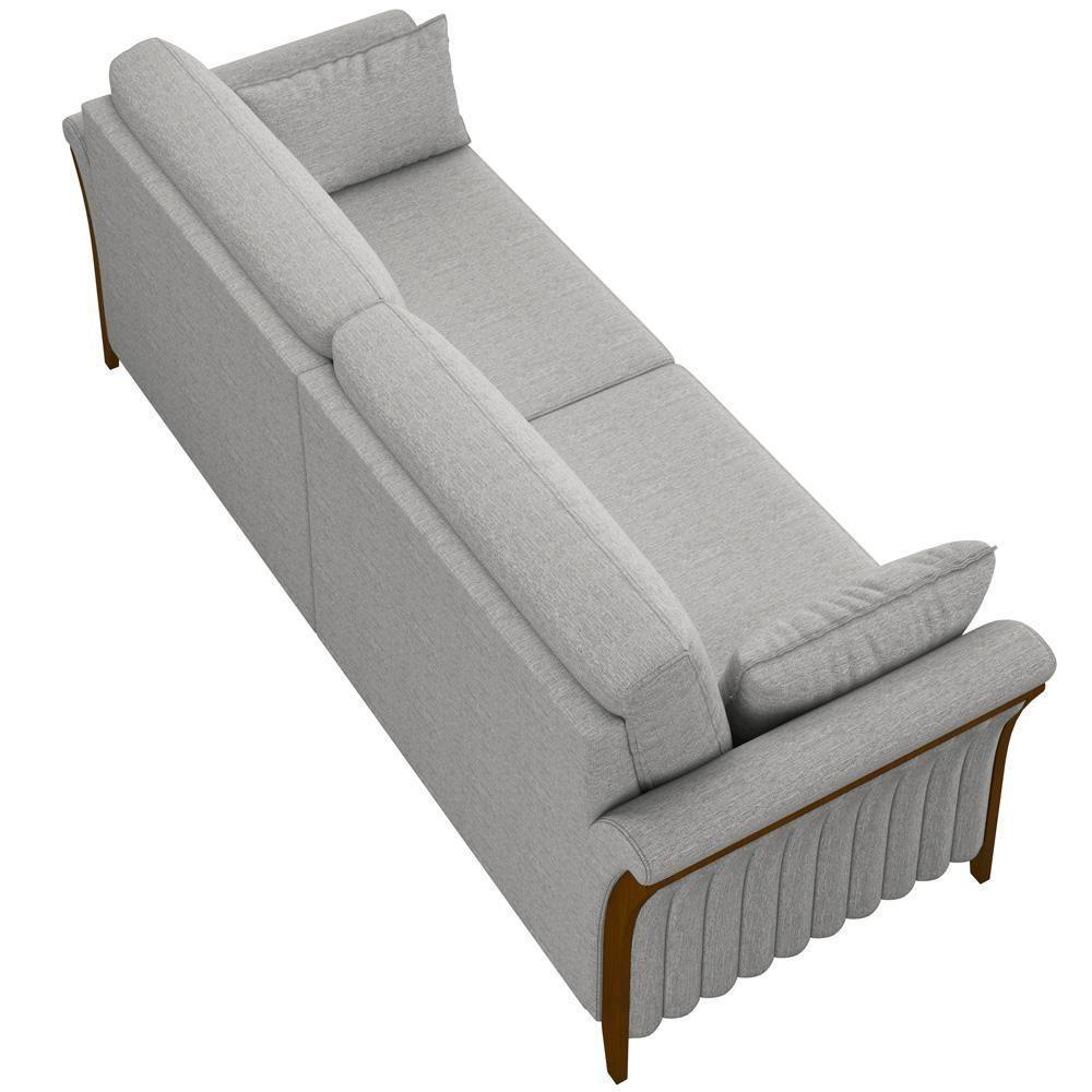 Kit Sofá 02 Lugares 162Cm Com Poltrona M03 Cinza - 2