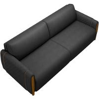 Kit Sofá 03 Lugares 223Cm Com 02 Poltronas Flora M03 Preto