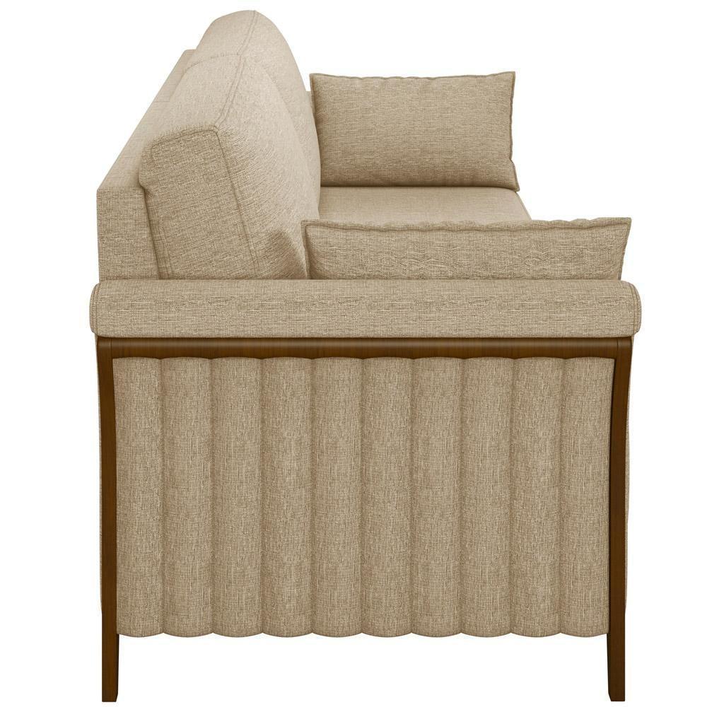 Kit Sofá 02 Lugares 162Cm Com Poltrona M03 Bege Escuro - 5