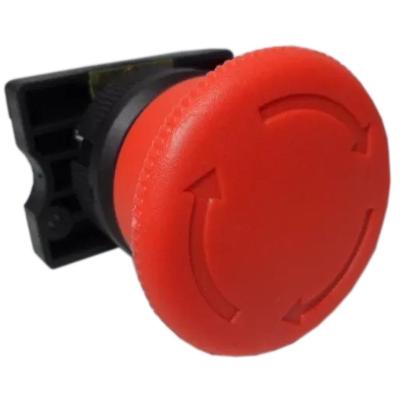 Botão de Emergência Steck SLPFN1R4 com Retenção Tipo Soco IP40 IP66 Bivolt Vermelho