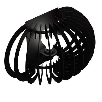 Arandela de Parede Orion com Corte a Laser Preto Lenobre 40CM