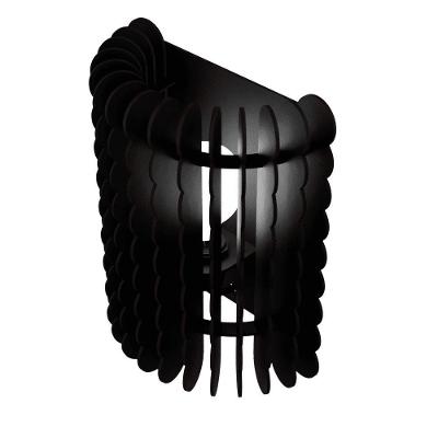 Arandela de Parede Nuvem Iluminacao Decorativa Bocal E-27 Preta Lenobre 24CM