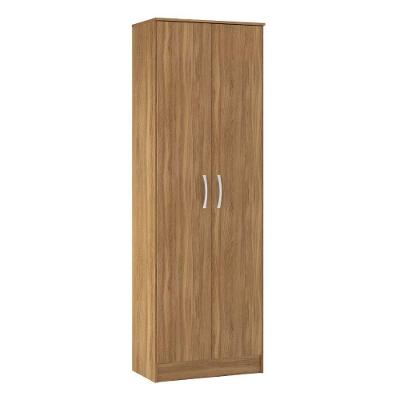 Armário Multiuso Gold 2 Portas 5 Prateleiras MDP Acabamento Fosco para Quarto Marrom Gat Magazine