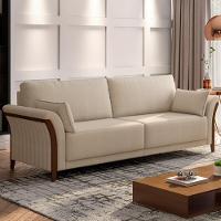 Sofá 03 Lugares Para Sala De Estar 222cm Stefan M03 Bege - 5