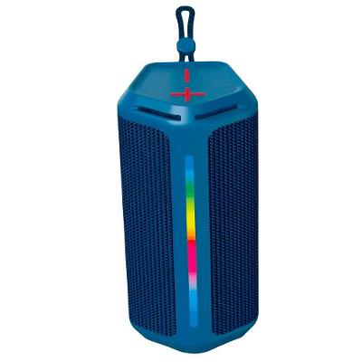 Caixa de Som Portátil MTS-6002 16W RGB IPX6 Bluetooth USB TF Card FM-AM Azul