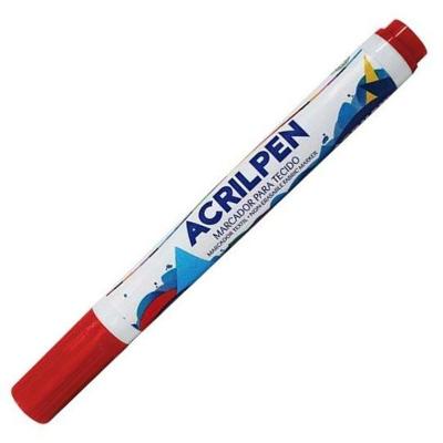 Caneta Marcadora para Tecidos Acrilpen em Vermelho Fogo 507 Acrilex
