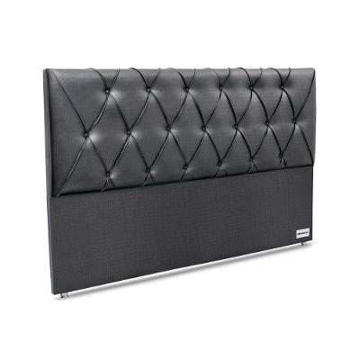Cabeceira Box Estofada Murat King Madeira Maciça Courano Cinza Ortobom 195CM