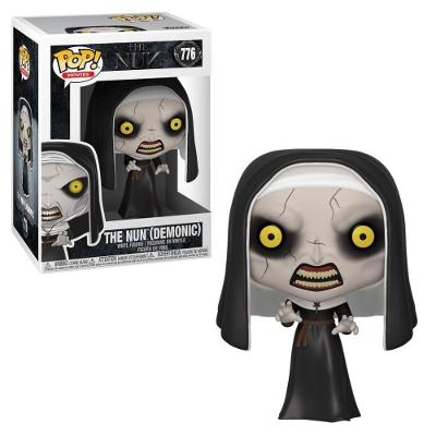 Brinquedo Funko Pop Freira Demoníaca com Estilo Terror em Vinil Cor Preta e Verde Candide