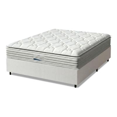 Cama Box Casal Granville com Pillow Top Molas Ensacadas Tecido Malha Branco Probel