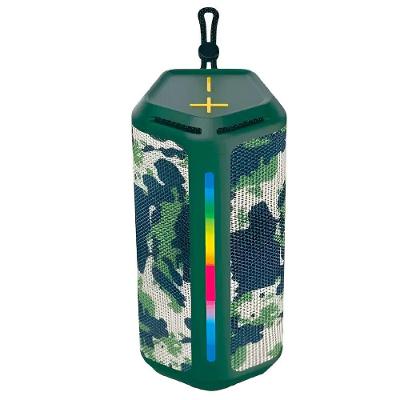 Caixa de Som Portátil MTS-6002 16W com Bluetooth USB TF Card FM e LED RGB Camuflado