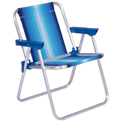 Cadeira de Praia Infantil 2121-2122 em Alumínio com Assento em Poliéster Dobrável Azul Mor