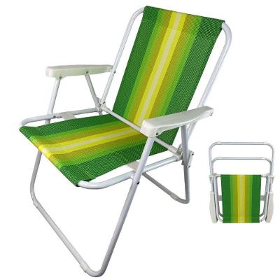 Cadeira de Praia BSL3803 com Assento de Poliéster em Aço Dobrável Verde Braslu