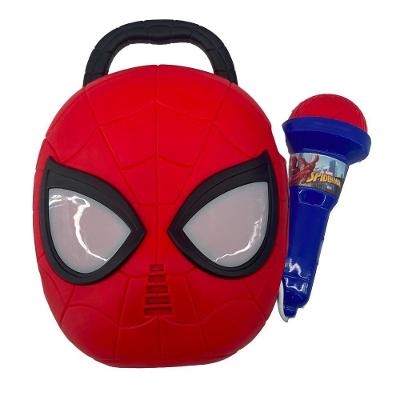 Boombox Karaoke Infantil Homem-Aranha com Função Amplificadora Vermelho Candide 36CM