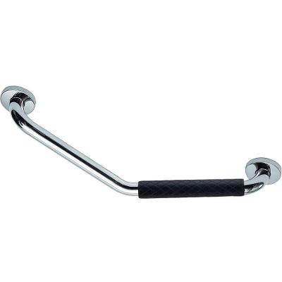 Barra de Apoio BSL3714 Angular Antiderrapante Suporta Até 150kg Prata Ideal Importados