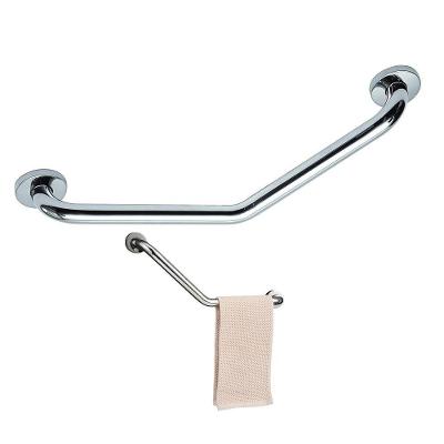 Barra de Apoio BSL3713 Angular 150 Quilos Inox Prata Braslu 25CM