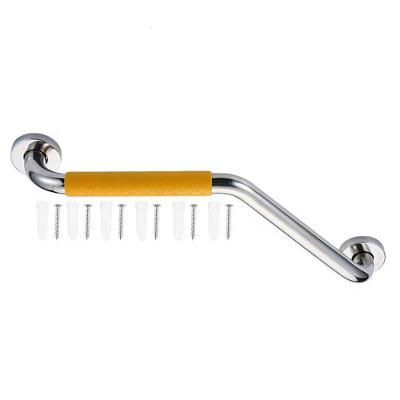 Barra de Apoio BSL3714 Angular com Borracha Antiderrapante Prata Ideal Importados