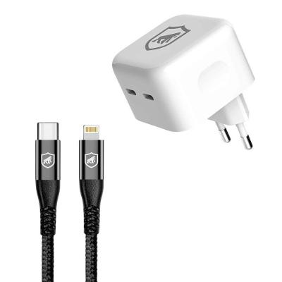 Carregador de Parede com Cabos Gshield Raptor Turbo 35W 100–240V Branco 1 un