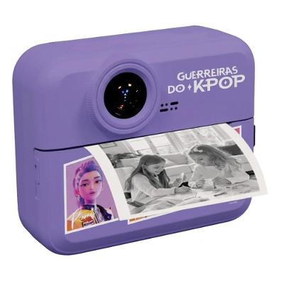 Câmera Digital Guerreiras do K-Pop com Impressão Instantânea Roxo Candide