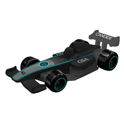 Carrinho Die Cast Fórmula GSA com Design Esportivo e Sistema de Roda Livre Verde Candide