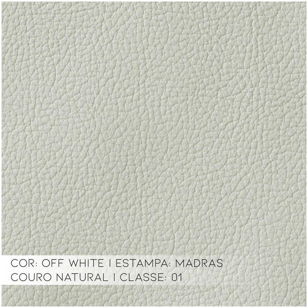 Sofá 2 Lugares Sala de Estar 150cm Milão Couro Off White Gran Belo - 10