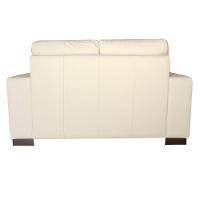 Sofá 2 Lugares Sala de Estar 150cm Milão Couro Off White Gran Belo - 3