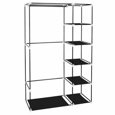 Guarda Roupa Portátil MB com Cabideiro e 5 Prateleiras Tubos Metálicos Organizador para Quarto