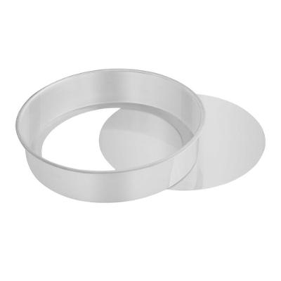 Forma Fundo Móvel Alumínio Baixa para Bolos e Tortas Inox 20CM