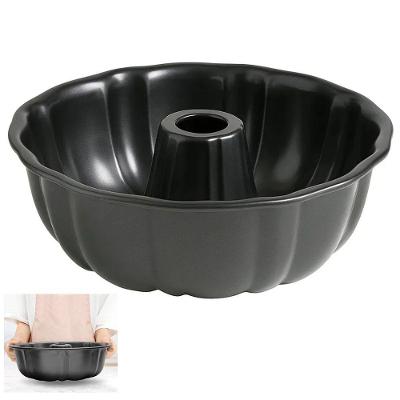 Forma BSL3868 para Bolo e Pudim Metal Antiaderente Redonda com Furo no Meio Cozinha Grafite Ideal