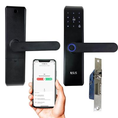 Fechadura Digital A-0204W com Biometria e App para Porta Aço Inox Mundo LGBT